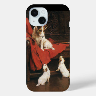 Coque Pour iPhone 15 Animaux vintages, Chiens Jack Russel Terrier