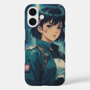 Coques iPhone 16 Anime Cyperpunk Girl