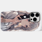 Coques Case-Mate iPhone ANIME FILLE Gris cheveux (Verso (horizontal))