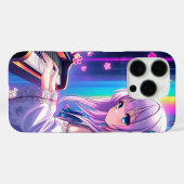 Coques Case-Mate iPhone Anime Girl Jouer Piano (Verso (horizontal))