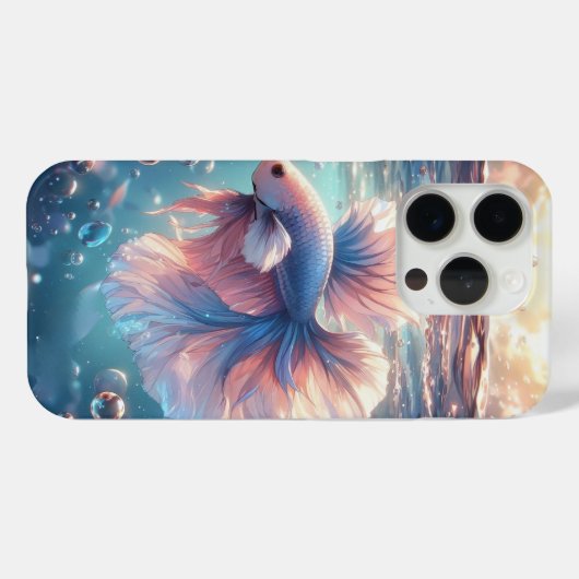 Coques Case-Mate iPhone Anime style perlé mi-lune betta poisson (Verso (horizontal))