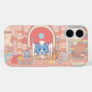 Coques iPhone 16 Anime Tom, Jerry et boulangerie Tuffy