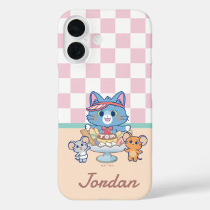Coques iPhone 16 Anime Tom, Jerry et Tuffy Dessert Parlor