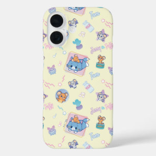 Coques iPhone 16 Anime Tom, Jerry et Tuffy Playtime Motif
