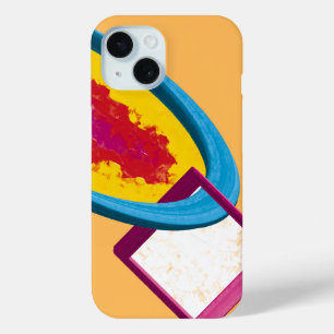 Coque Pour iPhone 15 Anneau et Carré Abstrait - Moderne
