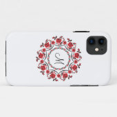 Coques Case-Mate iPhone Anneau rose Monogramme personnalisé initial (Dos (Horizontal))
