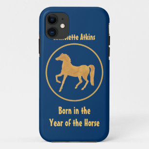 Coque Case-Mate Pour iPhone Année chinoise du cheval : l'effet or sur le Blu p