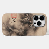 Coques Case-Mate iPhone Année Dragon Signe chinois Zodiaque Monogramme Iph (Verso (horizontal))