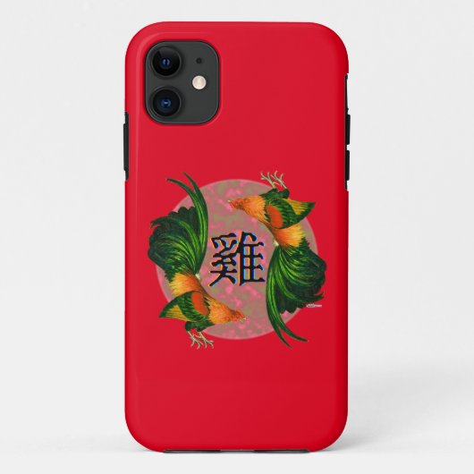 Coques Case-Mate iPhone Année du cercle du coq (Dos)