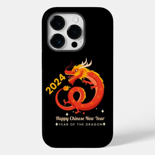 Coques Case-Mate iPhone Année Du Dragon 2024 Nouvelle Année Chinoise (Verso)