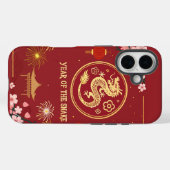 Coques Case-Mate iPhone Année du serpent Nouvel An lunaire 2025 (Verso (horizontal))