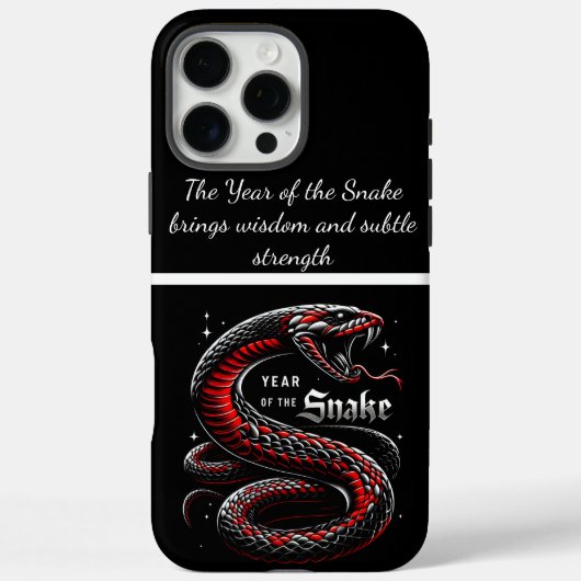 Coques Case-Mate iPhone Année du serpent : nouvelle année chinoise 2025 (Verso)