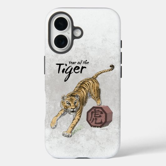 Coques Case-Mate iPhone Année du tigre Zodiac chinois Art (Verso)