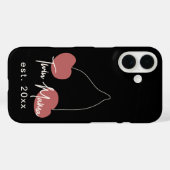 Coques Case-Mate iPhone Année personnalisée Twin Mama Fun Black Red Cherry (Verso (horizontal))