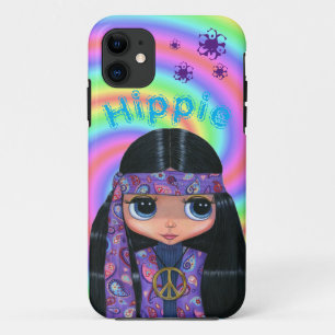 Case-Mate iPhone Case Années 1960, 1970 Purple Paisley Hippie Chick Big