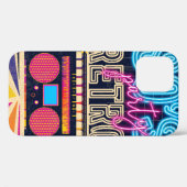 Coques Case-Mate iPhone années 80, soirée musicale rétro. Affiche de style (Verso (horizontal))