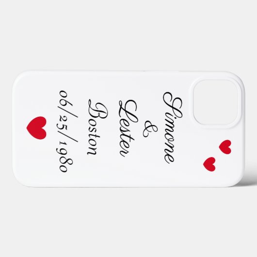 Coques Case-Mate iPhone Anniversaire des lettres douces (Verso (horizontal))