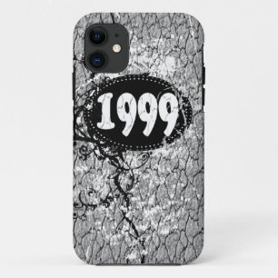 Coques Pour iPhone Anniversaire et depuis 1999 vintage (noir, blanc)