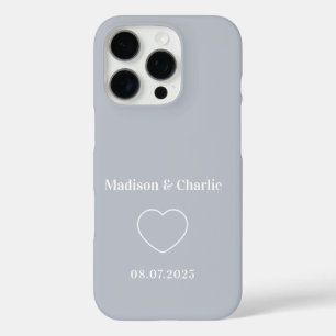 Coques iPhone 16 Pro Anniversaire minimaliste du Mariage d'amour