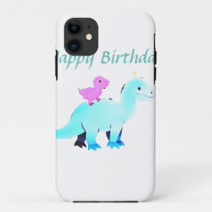 Case-Mate iPhone Case annonce d'anniversaire de dinosaure à l'aquarelle