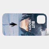 Coques Case-Mate iPhone Antarctic Solitude: Penguin "But Why?" Quest Art (Verso (horizontal))