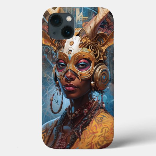 Coques Case-Mate iPhone Antelope Headdress Science Fiction Cyberpunk (Verso)