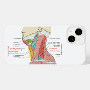 Coque Pour iPhone 14 Antérieur Triangle supérieur Triangle cou Muscles 