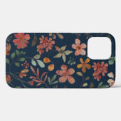 Coques Case-Mate iPhone Antique aquarelle Imprimer floral sur marine (Verso (horizontal))
