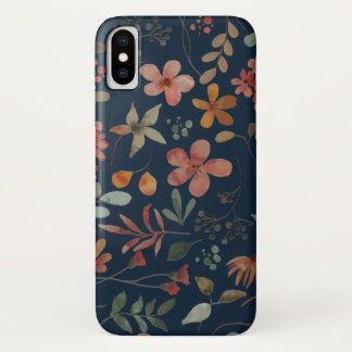 Case-Mate iPhone Case Antique aquarelle Imprimer floral sur marine