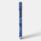 Coques Case-Mate iPhone Antique chinois Floral Cobalt Blue Motif Nom (Verso / Gauche)