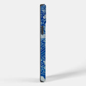 Coques Case-Mate iPhone Antique chinois Floral Cobalt Blue Motif Nom (Verso / Droite)