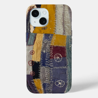 Coque Pour iPhone 15 Antique Crazy Quilt phone case