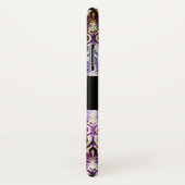 Coques Case-Mate iPhone ANTIQUE DAMASK Violet Améthyste Monogramme noir (Dos/Droite)