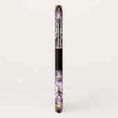 Coques Case-Mate iPhone ANTIQUE DAMASK Violet Améthyste Monogramme noir (Dos/Gauche)