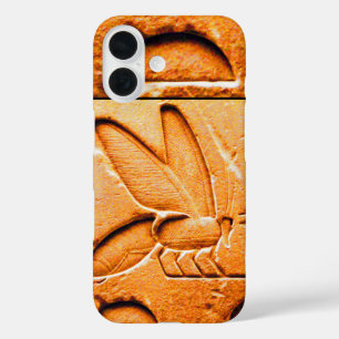 Coques iPhone 16 ANTIQUE EGYPTIENNE HONEY BEE BEEKEEPER Orange Jaun