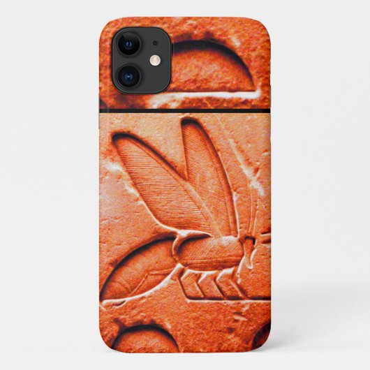 Coques Case-Mate iPhone ANTIQUE EGYPTIENNE HONEY BEE BEEKEEPER Rouge (Dos)