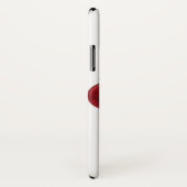 Coques Case-Mate iPhone ANTIQUE FLEUR ROUGE DE LIS EN Héraldique BLANC (Dos/Droite)