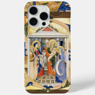 COQUE iPhone 15 PRO MAX ANTIQUE FLORAL NATIVITÉ CHRISTMAS PARCHEMENT