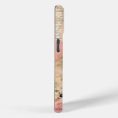 Coques Case-Mate iPhone Antique Floral Nom personnalisé Scrapbook Collage  (Verso / Droite)