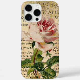 Coques iPhone 16 Pro Max Antique French Pink Roses