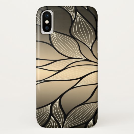 Coques Case-Mate iPhone Antique Motif Gold Leave (Dos)
