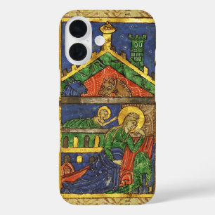 COQUES iPhone 16  ANTIQUE NATIVITÉ CHRISTMAS PARCHEMENT