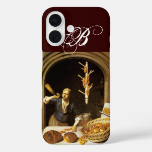COQUES iPhone 16  ANTIQUE OVEN BAKER, BAKERY PAIN SHOP MONOGRAMME