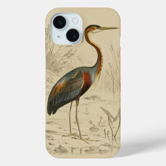 Coques Case-Mate iPhone Antique Purple Heron Travers Edouard Imprimer (Verso)