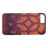 Coques Case-Mate iPhone Antique radio bois art déco cathédrale brun (Dos (Horizontal))