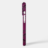 COQUES Case-Mate iPhone ANTIQUE ROSE NOIR DAMASK MONOGRAM (Verso / Gauche)