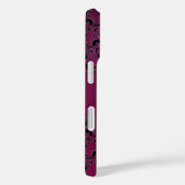 COQUES Case-Mate iPhone ANTIQUE ROSE NOIR DAMASK MONOGRAM (Verso / Droite)