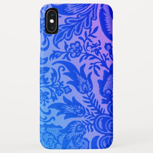 Coques Case-Mate iPhone Antique William Morris Bleu Rose Botanique (Dos)