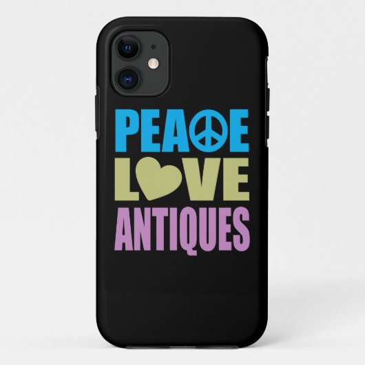 Coques Case-Mate iPhone Antiquités d'amour de paix (Dos)
