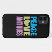 Coques Case-Mate iPhone Antiquités d'amour de paix (Dos (Horizontal))